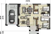 Contemporary Style House Plan - 2 Beds 1 Baths 1124 Sq/Ft Plan #25-4465 