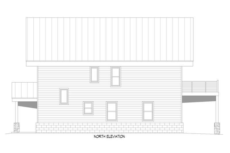 Architectural House Design - Exterior - Other Elevation 1 for Southern House Plan #932-854 - 3 bed, 2.5 bath