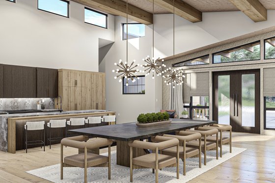 Interior - Dining Room for Modern House Plan #455-529 - 2 bed, 2.5 bath