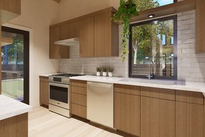 Interior - Kitchen for Modern House Plan #1105-10 - 1 bed, 1 bath