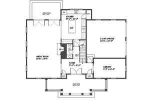 Floor Plan - Main Floor for Classical House Plan #477-7 - 4 bed, 3.5 bath