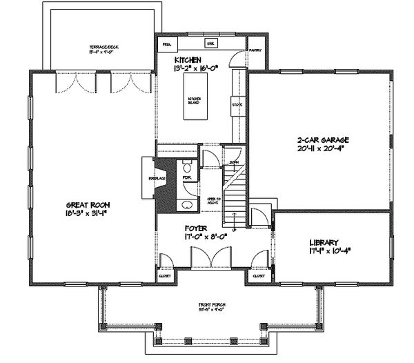 Classical Floor Plan - Main Floor Plan #477-7