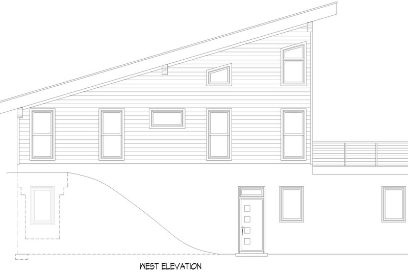 House Design - Exterior - Other Elevation 3 for Beach House Plan #932-1095 - 4 bed, 3 bath
