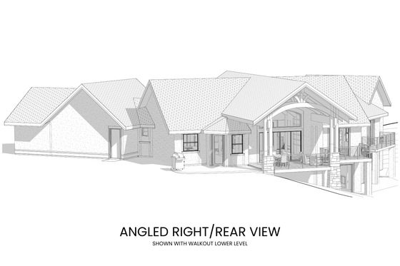 Exterior - Other Elevation 3 for Craftsman House Plan #1108-6 - 3 bed, 2.5 bath