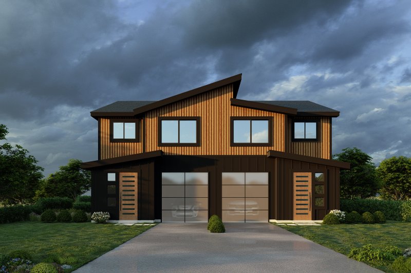 Home Plan - Exterior - Front Elevation 3 for Contemporary House Plan #112-252 - 3 bed, 2.5 bath