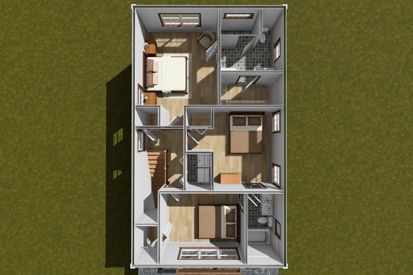 House Blueprint - Cottage Floor Plan - Upper Floor Plan #513-2338