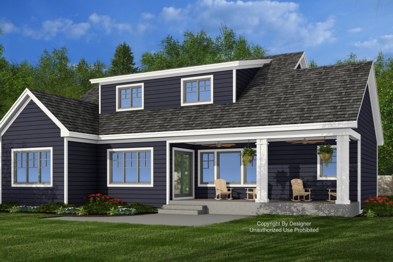 House Design - Exterior - Rear Elevation 1 for Craftsman House Plan #51-1420 - 5 bed, 4.5 bath
