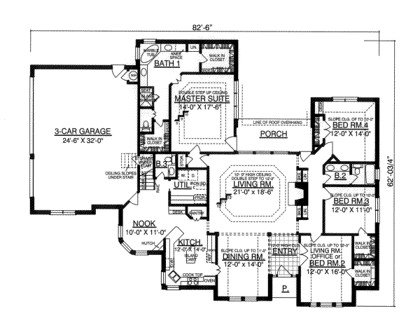 Home Plan - Traditional Floor Plan - Main Floor Plan #40-323