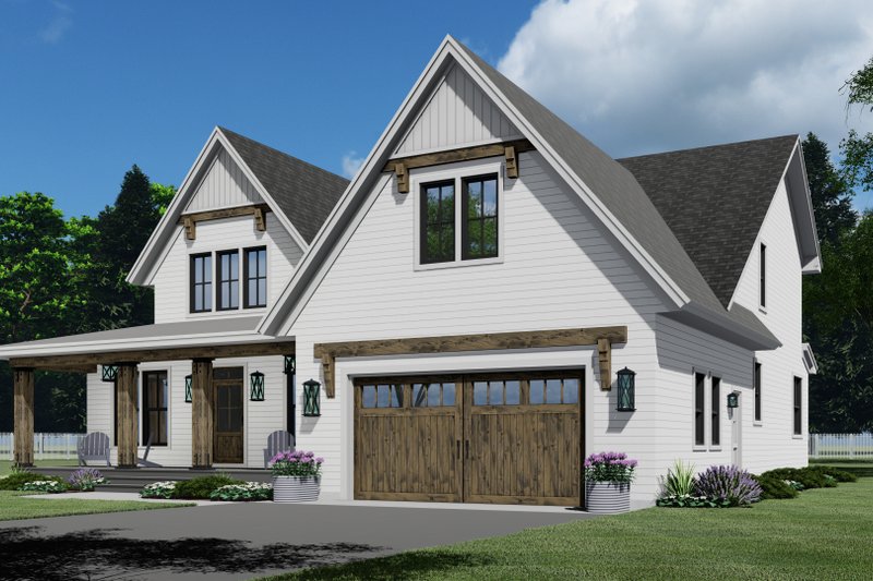 House Plan Design - Exterior - Front Elevation 6 for Farmhouse House Plan #51-1207 - 5 bed, 3.5 bath