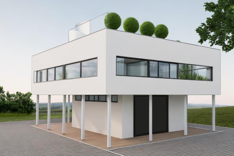 Dream House Plan - Exterior - Rear Elevation for Modern House Plan #542-17 - 3 bed, 3 bath