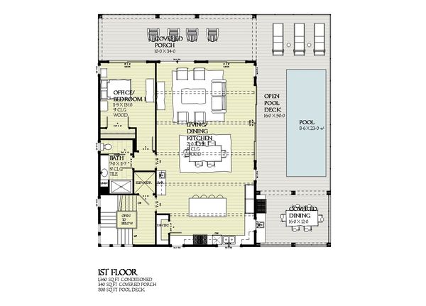 Beach Floor Plan - Main Floor Plan #901-125