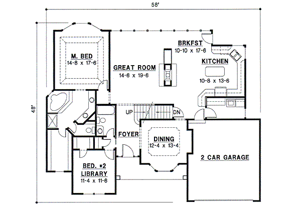 Traditional Floor Plan - Main Floor Plan #67-402