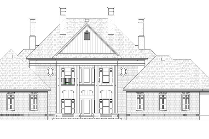 Dream House Plan - Exterior - Rear Elevation for Farmhouse House Plan #45-629 - 4 bed, 7 bath