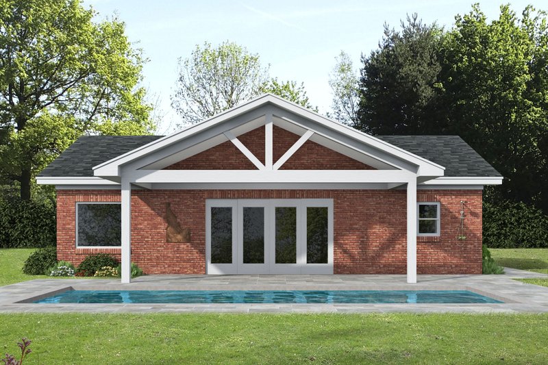 House Blueprint - Country Exterior - Front Elevation Plan #932-1306
