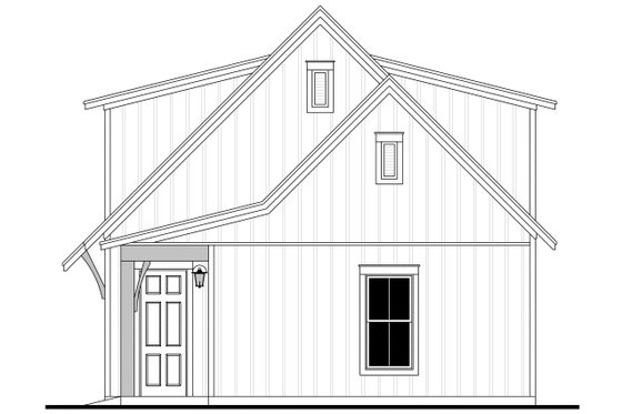 Exterior - Other Elevation 2 for Farmhouse House Plan #430-236, 1 bath