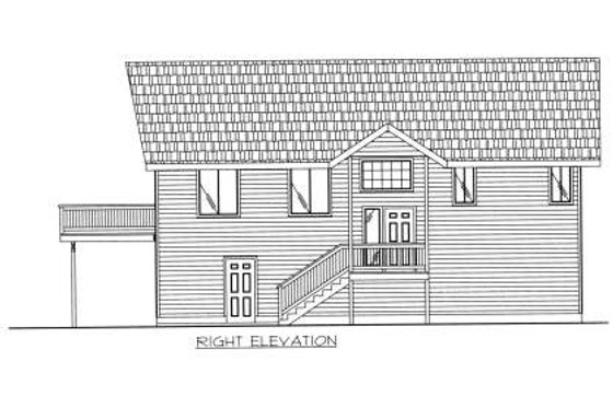 Exterior - Other Elevation 1 for Bungalow House Plan #117-571 - 3 bed, 2.5 bath