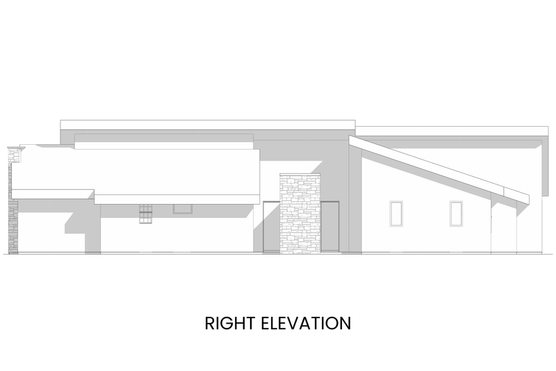 House Design - Exterior - Other Elevation 1 for Contemporary House Plan #1108-16 - 3 bed, 2.5 bath