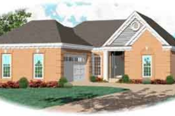 Exterior - Front Elevation for Traditional House Plan #81-506 - 2 bed, 2 bath