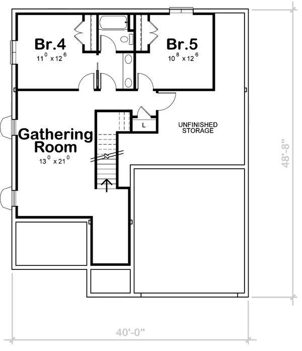 European Floor Plan - Lower Floor Plan #20-2546