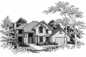 Traditional Exterior - Front Elevation Plan #70-400
