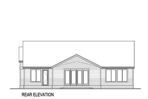 Exterior - Rear Elevation for Farmhouse House Plan #569-51 - 4 bed, 3.5 bath