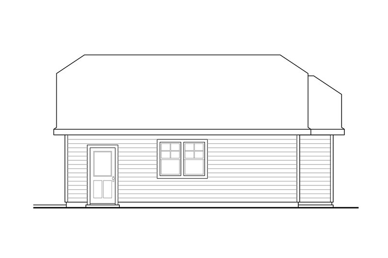 House Plan Design - Exterior - Other Elevation 1 for Traditional House Plan #124-1051, 1 bath