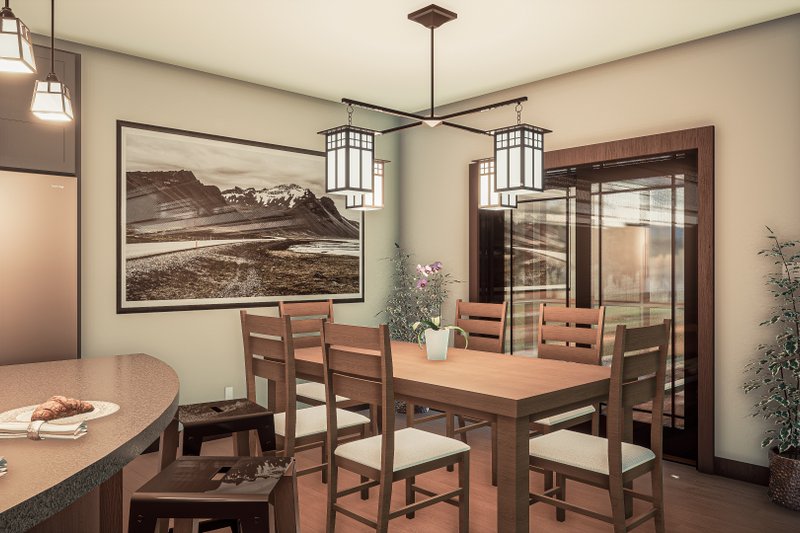 Architectural House Design - Interior - Dining Room for Prairie House Plan #1088-12 - 3 bed, 2.5 bath