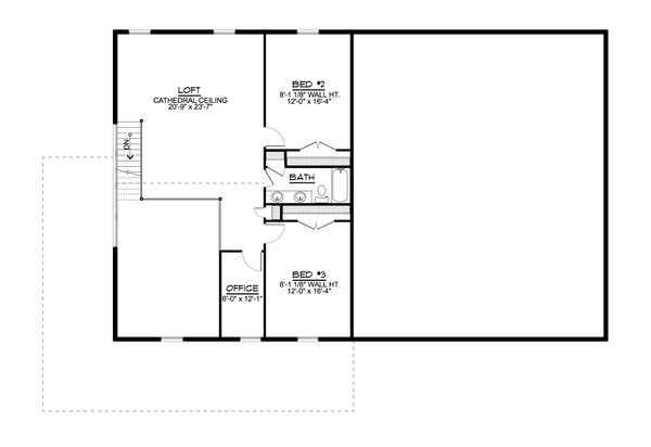 Farmhouse Floor Plan - Upper Floor Plan #1064-185