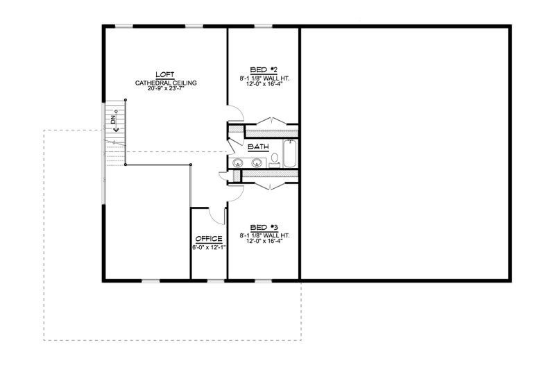 Home Plan - Floor Plan - Upper Floor for Farmhouse House Plan #1064-185 - 3 bed, 2.5 bath