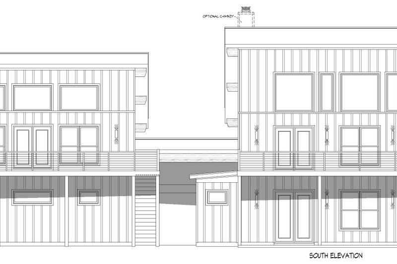 House Design - Exterior - Front Elevation 5 for Contemporary House Plan #932-1375 - 5 bed, 3.5 bath