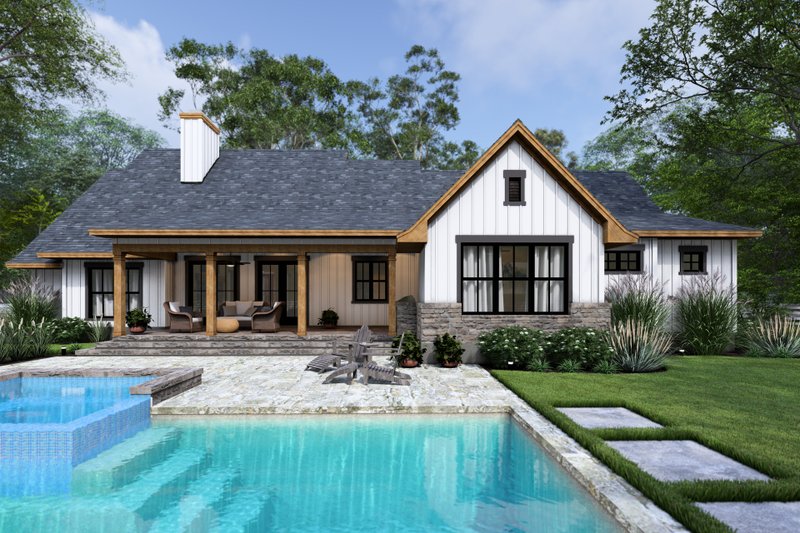 House Design - Exterior - Rear Elevation 1 for Cottage House Plan #120-285 - 3 bed, 2.5 bath
