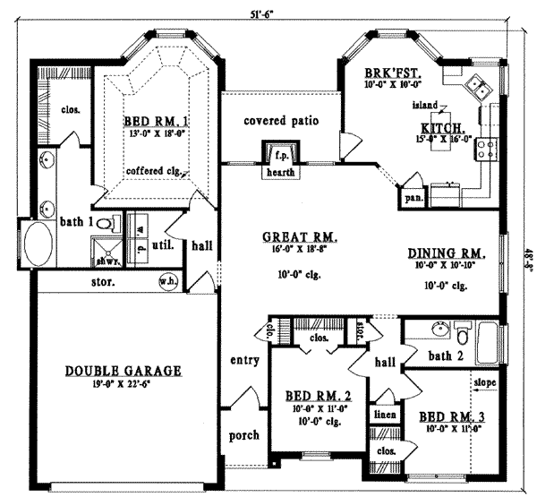 Traditional Floor Plan - Main Floor Plan #42-336