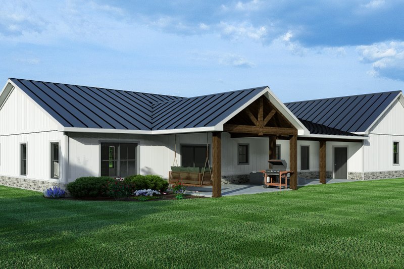 House Design - Exterior - Rear Elevation for Barndominium House Plan #1064-301 - 3 bed, 2.5 bath