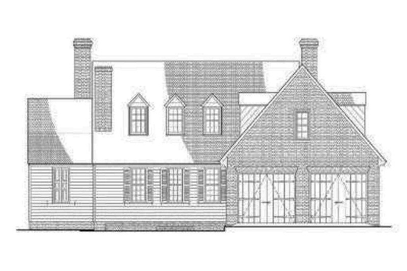 Home Plan - Exterior - Rear Elevation for Colonial House Plan #137-204 - 3 bed, 3 bath