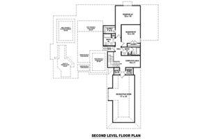 Floor Plan - Upper Floor for European House Plan #81-1575 - 3 bed, 4 bath