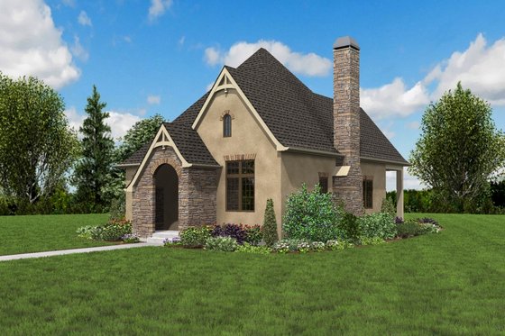 Exterior - Other Elevation 1 for European House Plan #48-1012 - 1 bed, 1 bath