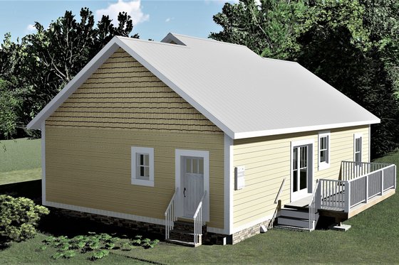 Exterior - Rear Elevation for Craftsman House Plan #44-226 - 3 bed, 2 bath