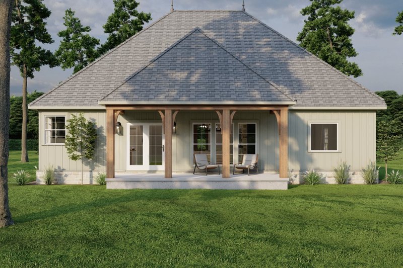 Architectural House Design - Exterior - Rear Elevation for European House Plan #17-2483 - 3 bed, 2 bath