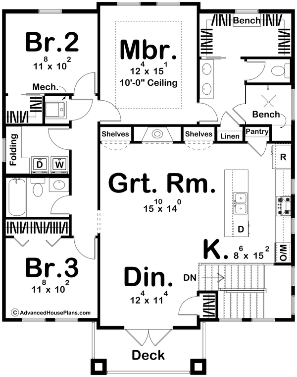 European Floor Plan - Upper Floor Plan #455-711