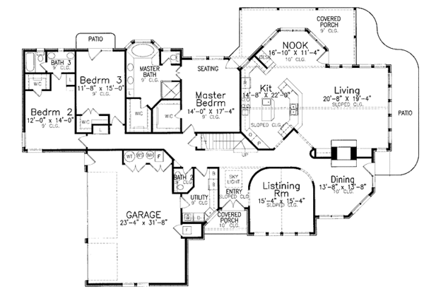Home Plan - Contemporary Floor Plan - Main Floor Plan #52-274