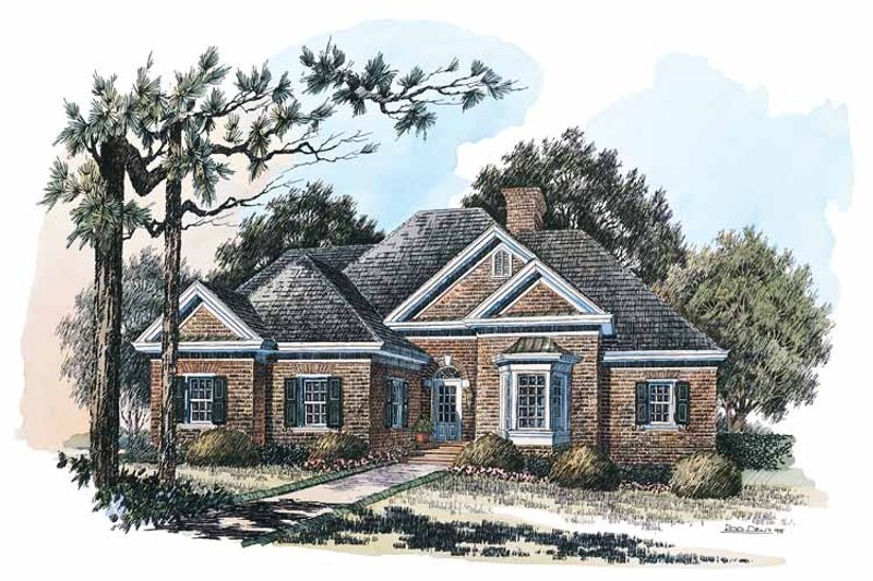 Dream House Plan - Colonial Exterior - Front Elevation Plan #429-225