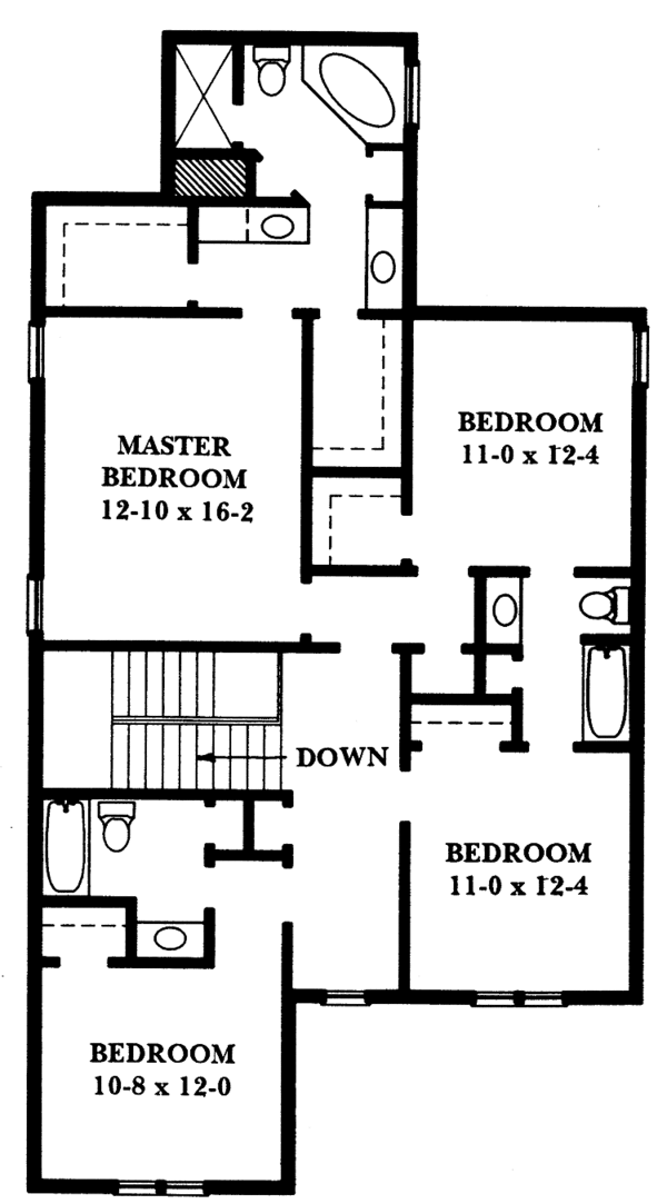 Dream House Plan - Country Floor Plan - Upper Floor Plan #1047-36