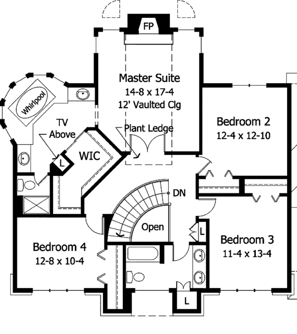 Architectural House Design - Traditional Floor Plan - Upper Floor Plan #51-940