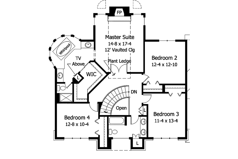Home Plan - Floor Plan - Upper Floor for Traditional House Plan #51-940 - 4 bed, 2.5 bath