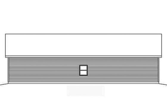 Exterior - Rear Elevation for Traditional House Plan #22-408, 0 bath
