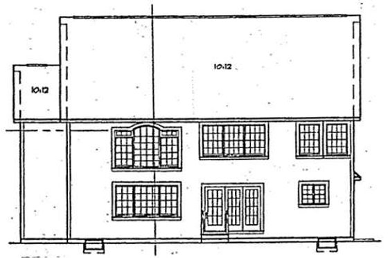 Exterior - Rear Elevation for Traditional House Plan #312-135 - 5 bed, 2.5 bath
