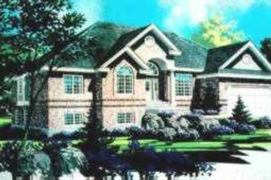 Exterior - Front Elevation for European House Plan #308-225 - 4 bed, 3 bath