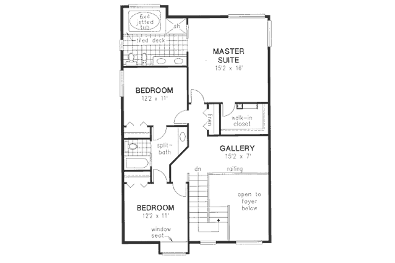 House Plan Design - Floor Plan - Upper Floor for Traditional House Plan #18-9257 - 3 bed, 2.5 bath