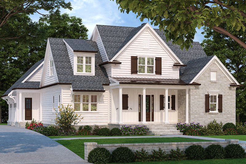 Architectural House Design - Farmhouse Exterior - Front Elevation Plan #927-995