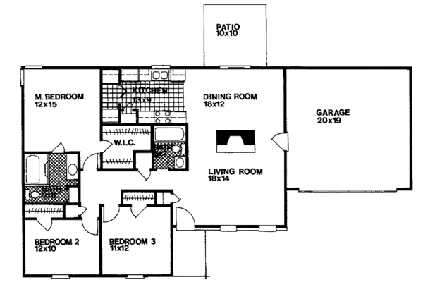 Home Plan - Ranch Floor Plan - Main Floor Plan #30-323